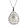 10-11mm Button White Cultured Freshwater Pearl and CZ Rhodium Over
Sterling Silver Pendant