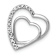 Rhodium Over 14k White Gold Diamond Double Heart Chain Slide Pendant