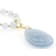 Aquamarine Bead Enhancer Necklace In 18K Gold Over Sterling Silver