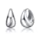 Gleaming Mini Huggie Earrings In Rhodium Over Brass
