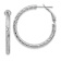 Rhodium Over 14k White Gold Diamond-Cut 1 1/4" Round Hoop Earrings