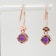 Amethyst and CZ 1.59 Ctw Round 18K Rose Gold Over Sterling Silver Drop
Earrings Jewelry.