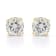 Certified White Lab-Grown Diamond H-I SI 14k Yellow Gold Stud Earrings 1.50ctw