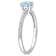 Sky Blue Topaz & Diamond 10K White Gold Ring 0.88ctw