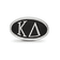 Sterling Silver LogoArt Kappa Delta Oval Greek Letters Bead
