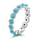 Rachel Zoe Lab-Created Turquoise Eternity Band Ring in Rhodium Over
Sterling Silver