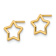 14k Yellow Gold Polished Star Stud Earrings