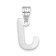 Rhodium Over 14k White Gold Polished Bubble Letter J Initial Pendant