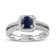 1.26ctw Sapphire and Diamond Ring set 14k White Gold
