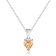 Yellow Citrine Sterling Silver Heart Shape Pendant With Chain