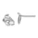 Rhodium Over Sterling Silver Polished Cownose Stingray Post Earrings