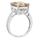 10x8mm Emerald Cut Labradorite Rhodium Over Sterling Silver Ring
