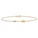 10k Yellow Gold Polished and Textured Arrow Charm Cable Link Anklet