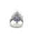 Rhodium Over Sterling Silver Oval Tanzanite and White Zircon Ring 4.06ctw