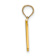 14k Yellow Gold Script Letter W Initial Pendant