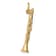 14k Yellow Gold Textured 3D Clarinet Pendant