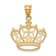 14K Yellow Gold with White Rhodium Crown Pendant