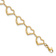 14k Yellow Gold Polished Heart Link Bracelet