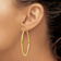 14k Yellow Gold Diamond-Cut 1 15/16" Round Tube Hoop Earrings