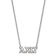 Rhodium Over Sterling Silver LogoArt Alpha Chi Omega Small Pendant Necklace