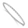 Rhodium Over 14k White Gold 3mm Polished and Textured Hinged Bangle Bracelet