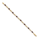 14k Yellow Gold and Rhodium Over 14k Yellow Gold Garnet and Diamond Bracelet