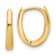 14k Yellow Gold Polished 1/2" Oval Hinged Hoop Earrings