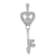 Rhodium Over 14K White Gold 1/10ct. Diamond Heart Key Pendant