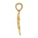 14k Yellow Gold Diamond-Cut and Brushed Shamrock Pendant