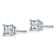 Rhodium Over 14K White Gold 1ct. 4.5mm Princess G H I True Light
Moissanite Earrings