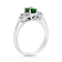 0.95ctw Emerald and Diamond Ring in 14k White Gold