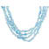 Free-form Aquamarine Multi-Strand Necklace In Sterling Silver