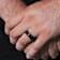 Robert Alton Men's Black Ion Plated 8mm Band Ring In Tungsten