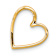 14k Yellow Gold Diamond Vintage Heart Chain Slide Pendant