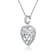 CZ Intricate Heart Pendant Necklace In Sterling Silver