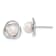 Rhodium Over 14K White Gold 6-7mm Round White Akoya Cultured Pearl Post Earrings