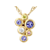 Tanzanite And Lab-Grown Diamond Pendant Necklace In 18K Gold Over
Sterling Silver 0.40ctw