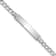 Rhodium Over 14k White Gold Polished Cuban Link ID Bracelet