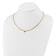 14K Yellow Gold Sapphire Curb 18 inch Necklace