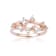 White Sapphire 14K Rose Gold Over Sterling Silver Cluster Ring