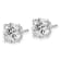 Rhodium Over 14K Gold Lab Grown Diamond 4ct. VS/SI GH+, 4-Prong Earrings