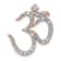 14k Rose Gold and Rhodium Over 14k Rose Gold Diamond Om Chain Slide Pendant