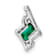 Rhodium Over 10k White Gold 0.48 ctw Cushion Lab Created Emerald and
Diamond Chain Slide Pendant