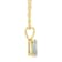 8x6mm Emerald Cut Aquamarine 14k Yellow Gold Pendant With Chain