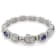 3.60 Ctw Tanzanite and 3.55 Ctw White Diamond Bracelet in 18K WG