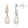 White Freshwater Pearl with 0.05ctw Diamond Sterling Silver/14K Gold
Over Sterling Silver Earrings