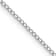 Rhodium Over 14k White Gold 0.5mm Solid Curb 16 Inch Chain