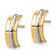 14k Yellow Gold and Rhodium Over 14k Yellow Gold Stud Earrings