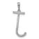 Rhodium Over 14K White Gold Diamond Letter J Initial Pendant