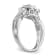Rhodium Over 14K White Gold Lab Grown Diamond Cluster Engagement Ring 0.39ctw